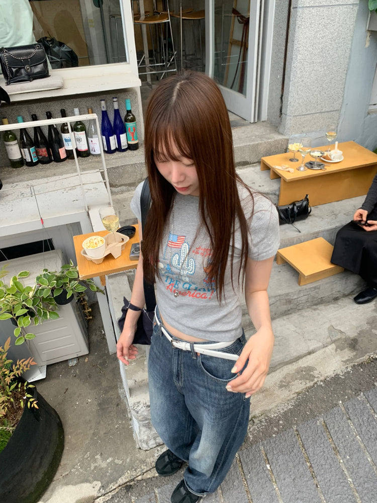 美刷色基礎男友牛仔褲