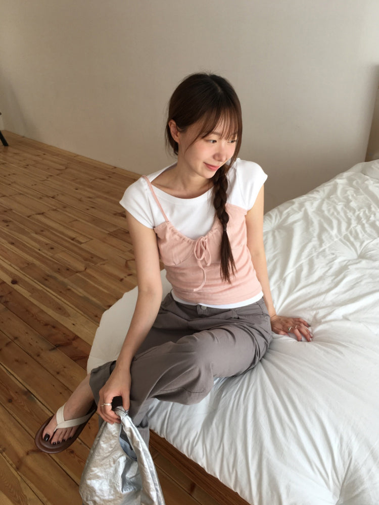 美色船領修身上衣