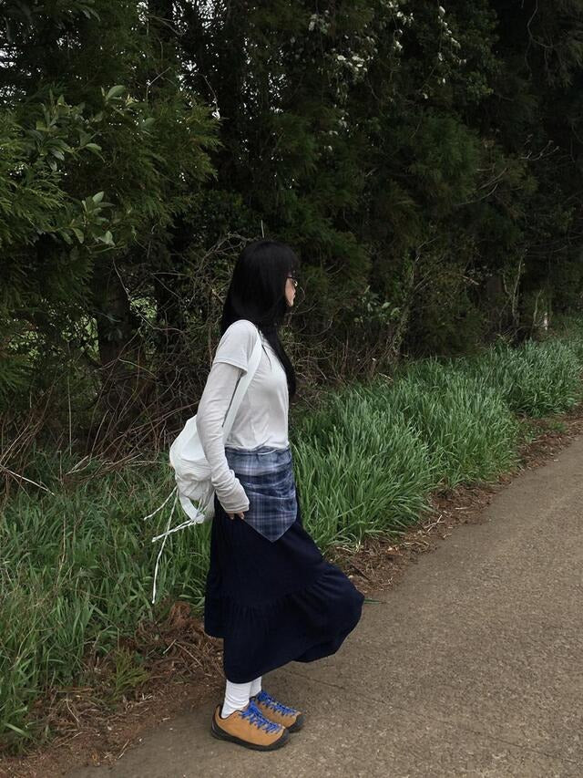 微透格紋三角巾