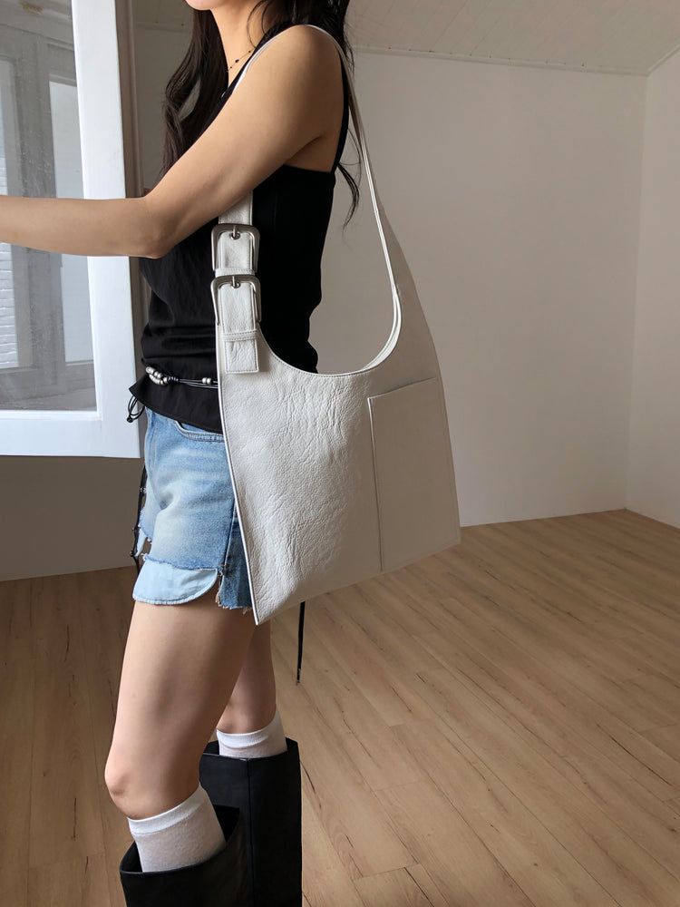金屬顆粒設計感綁繩皮帶