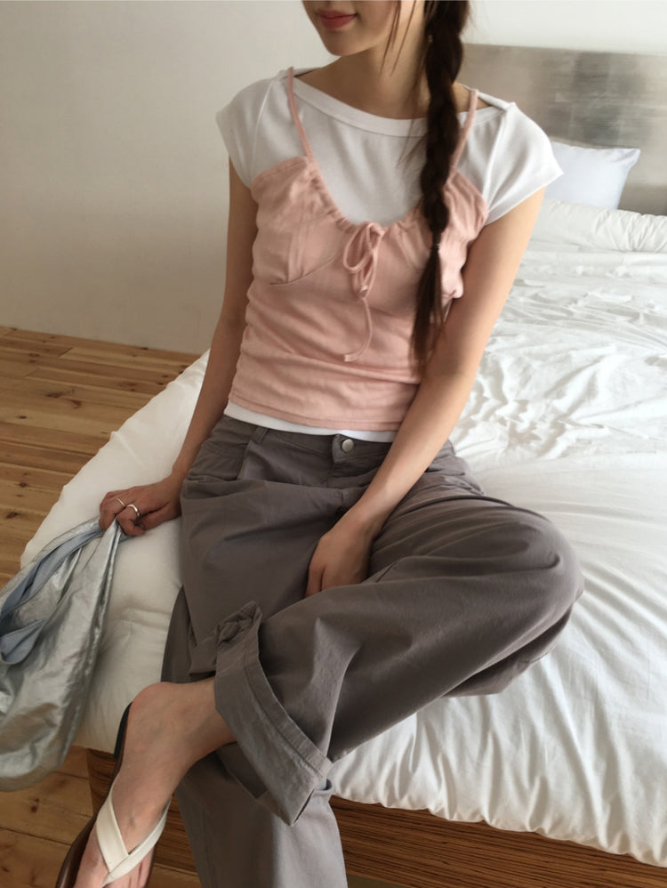 美色船領修身上衣