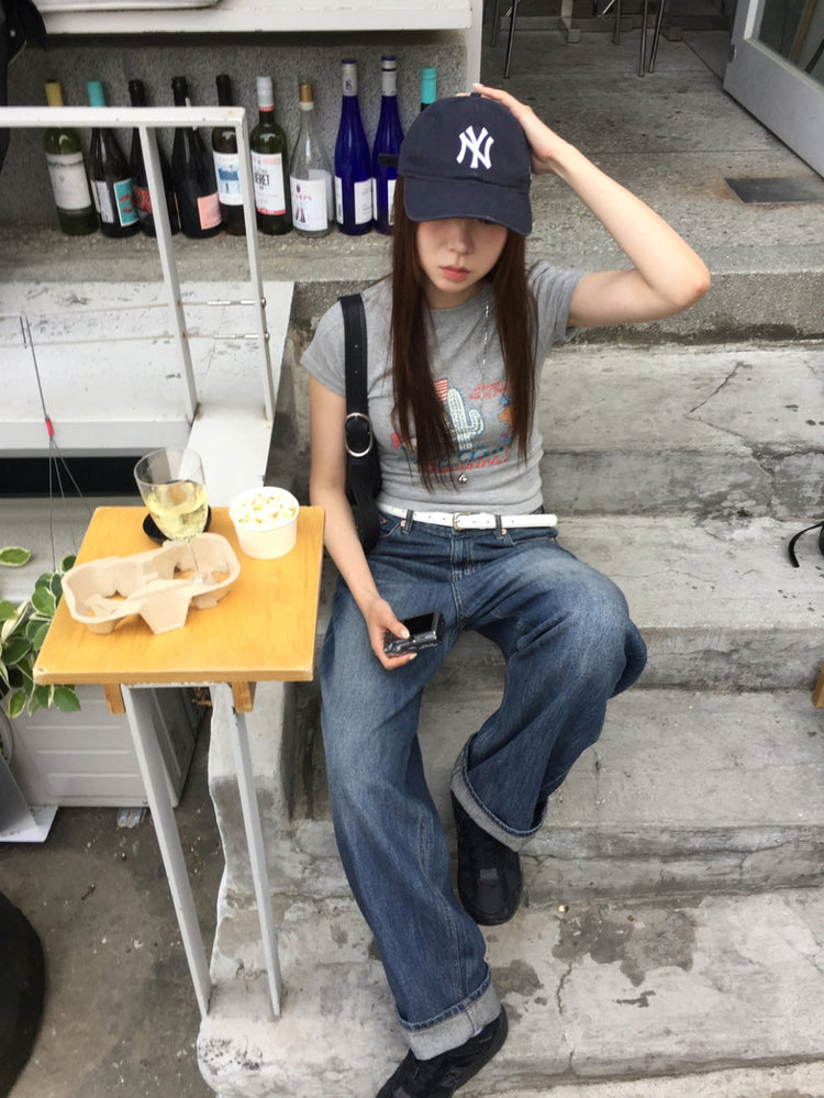 史努比圖案合身tee