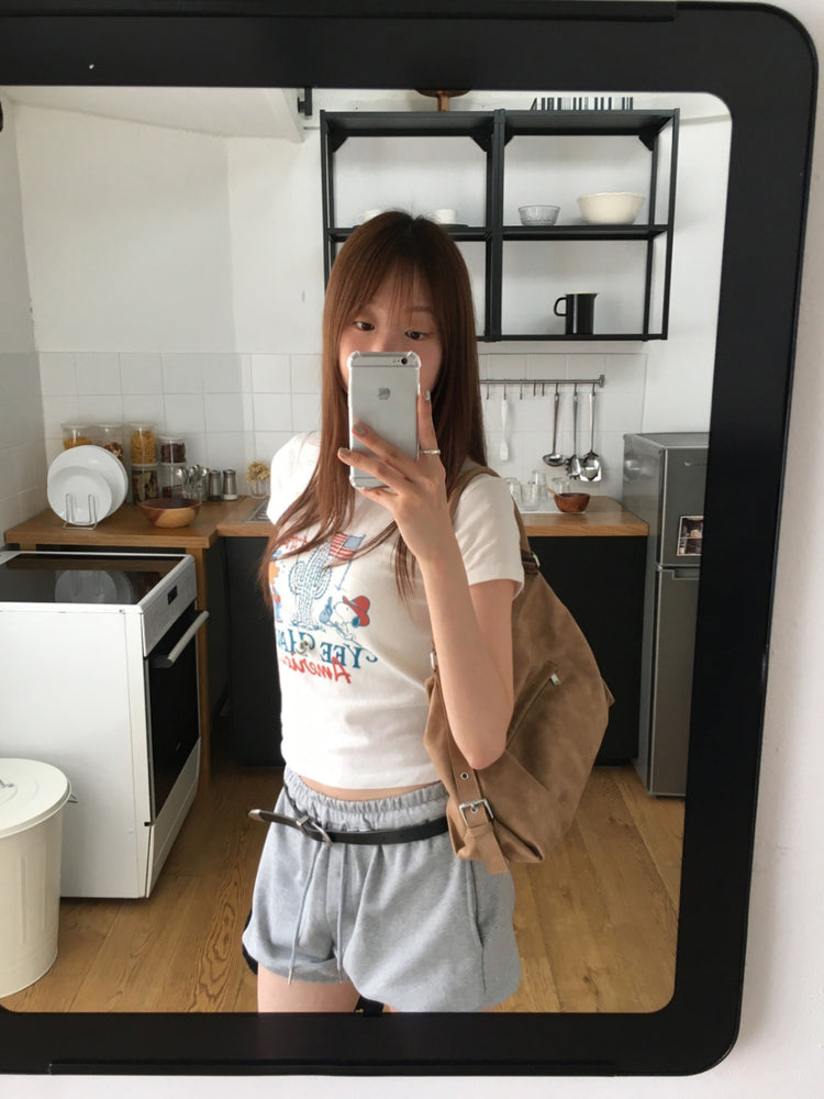 史努比圖案合身tee