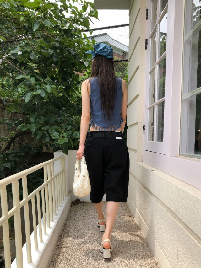 撞色格紋造型方巾