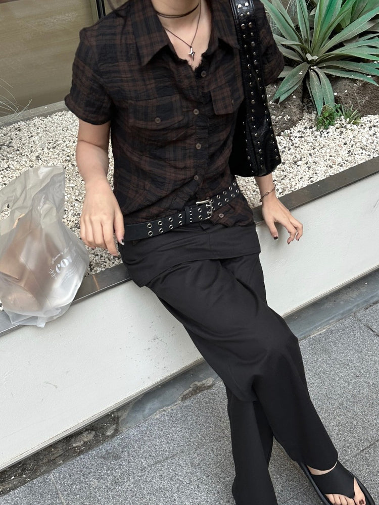 率性鉚釘細節袋(附長帶)
