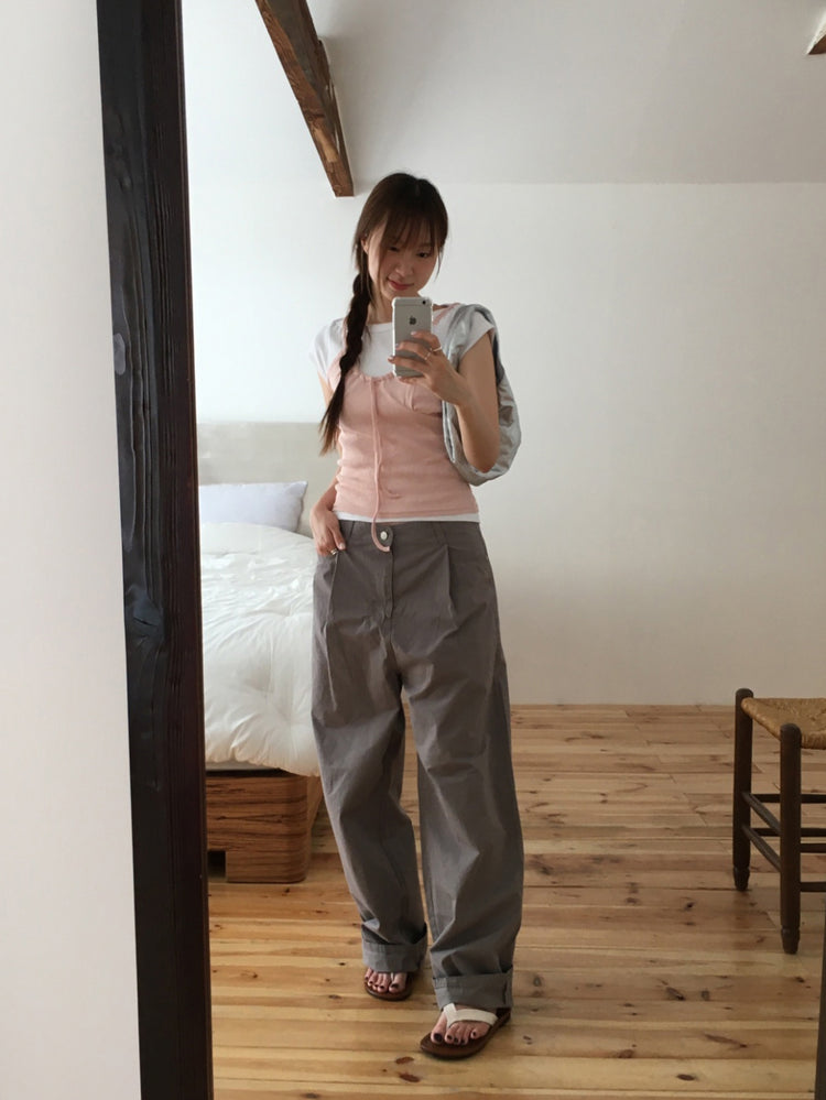 美色船領修身上衣