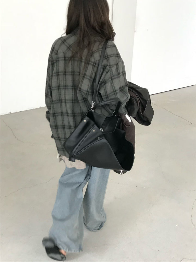 高質撞色格紋襯衫