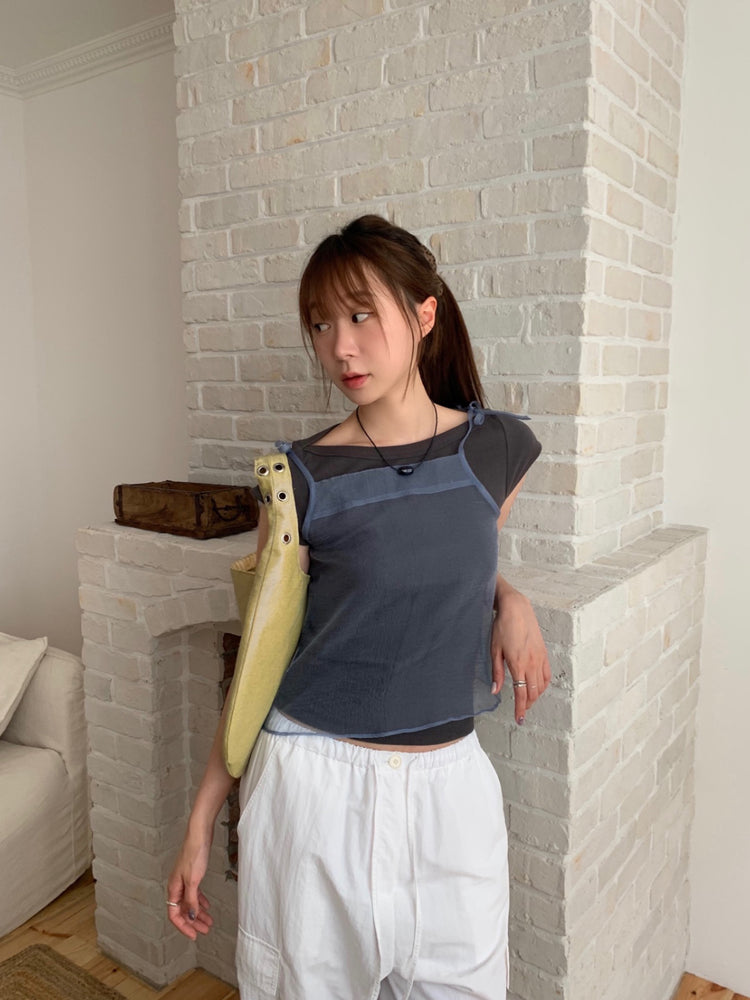 美色船領修身上衣