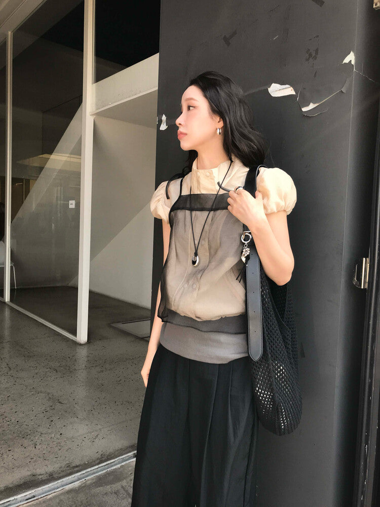 渡假風縷空容量袋(附小袋)