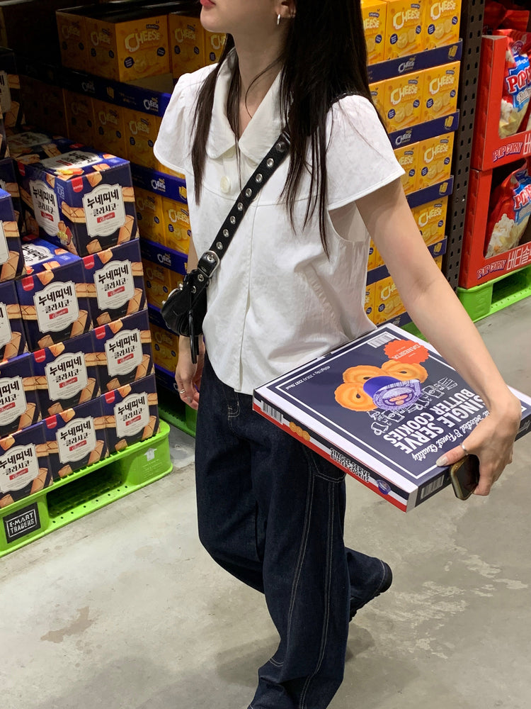 翻領側鈕扣細節上衣