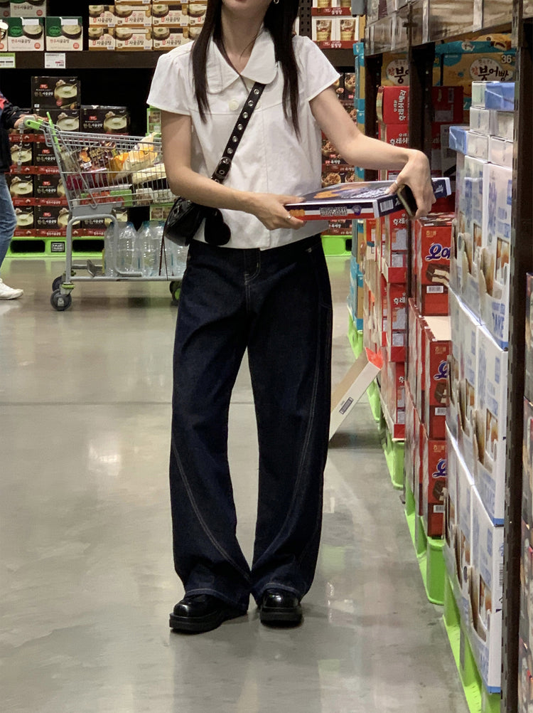 翻領側鈕扣細節上衣