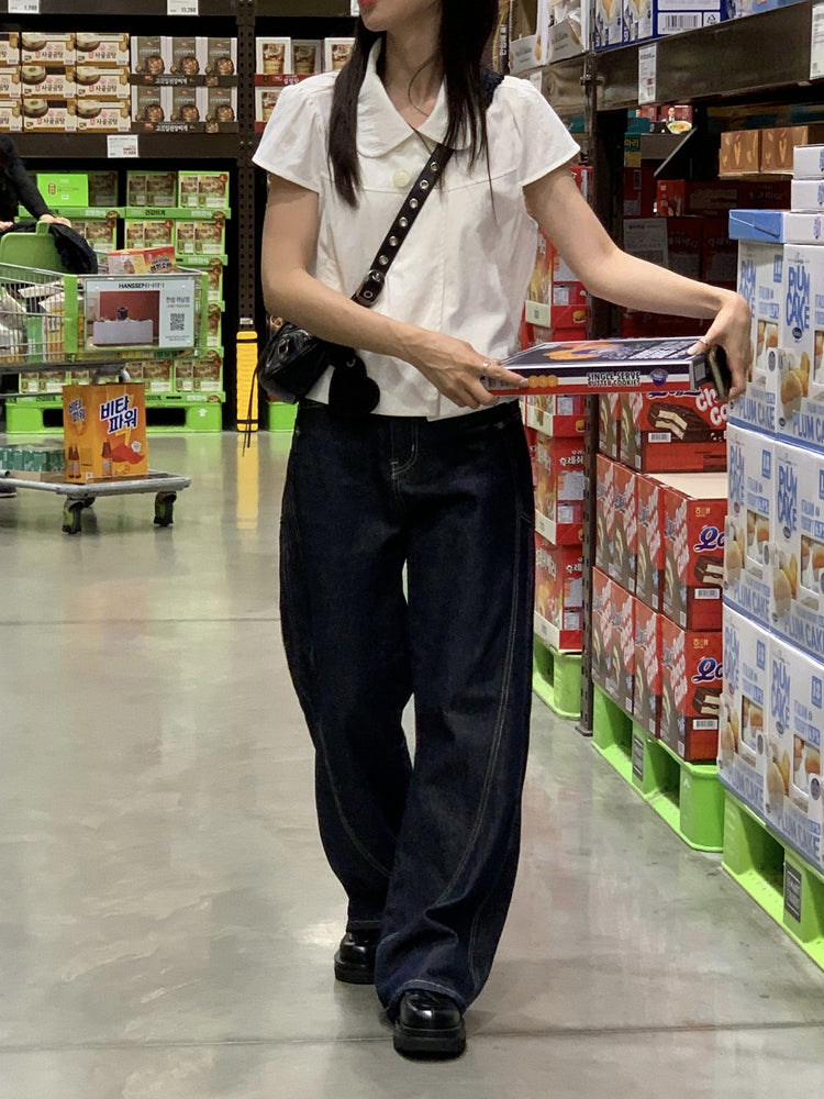 翻領側鈕扣細節上衣