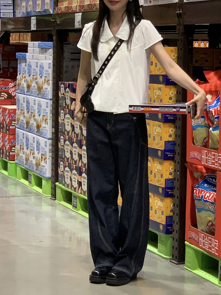 翻領側鈕扣細節上衣