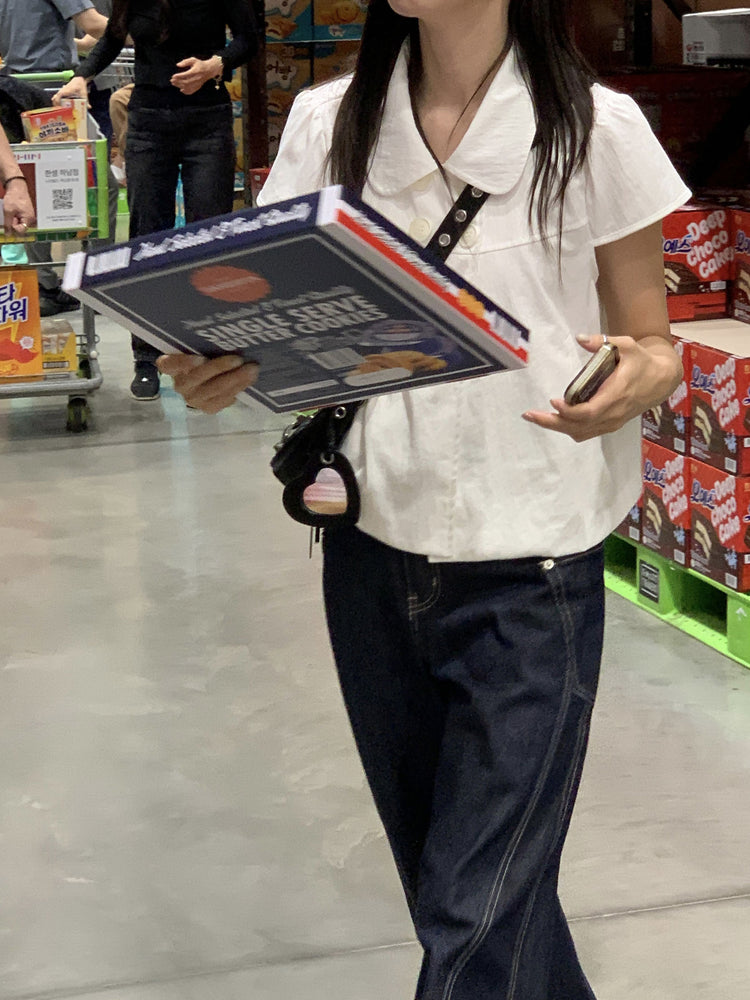 翻領側鈕扣細節上衣