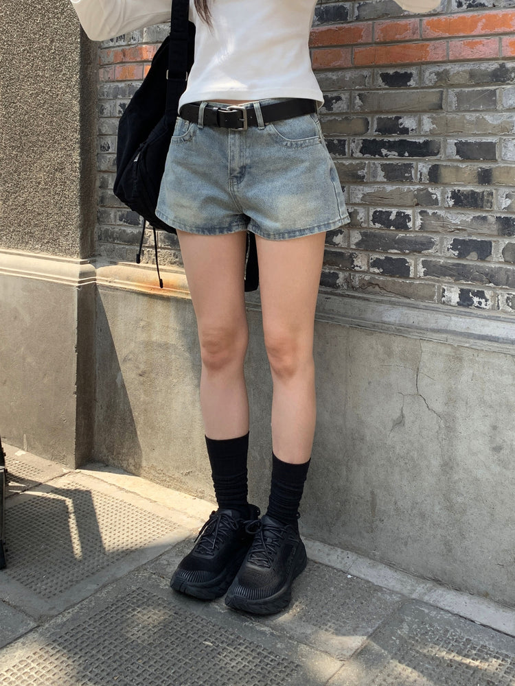 基礎刷色低腰短褲