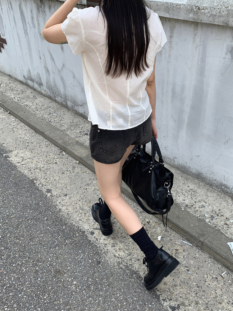 基礎刷色低腰短褲