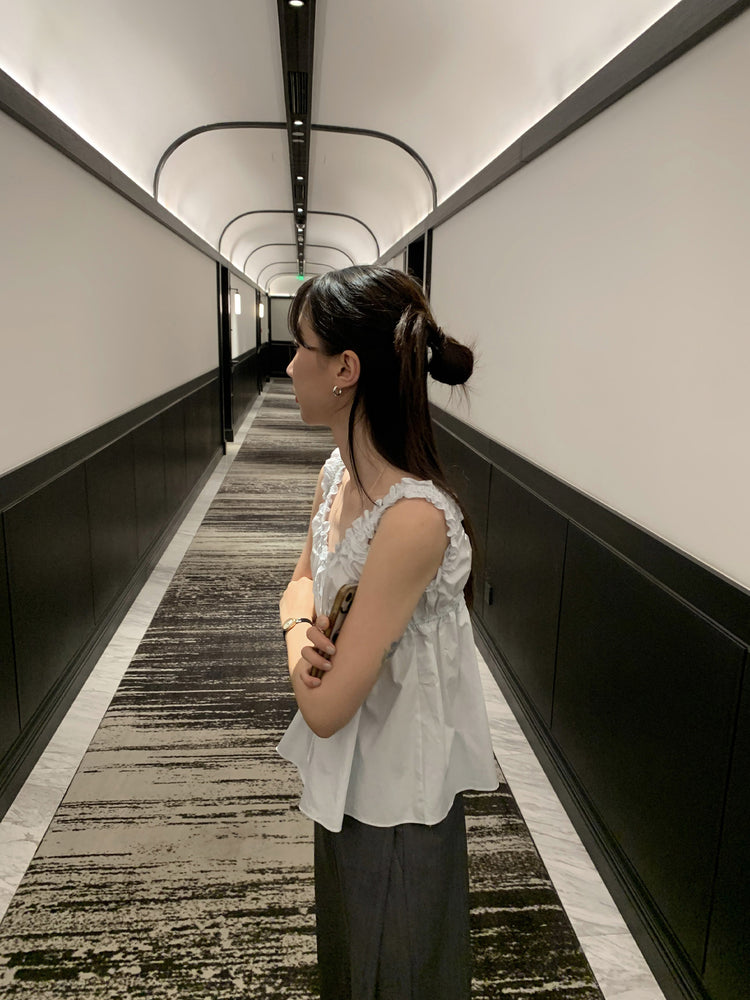 抓皺綁帶細節兩穿上衣