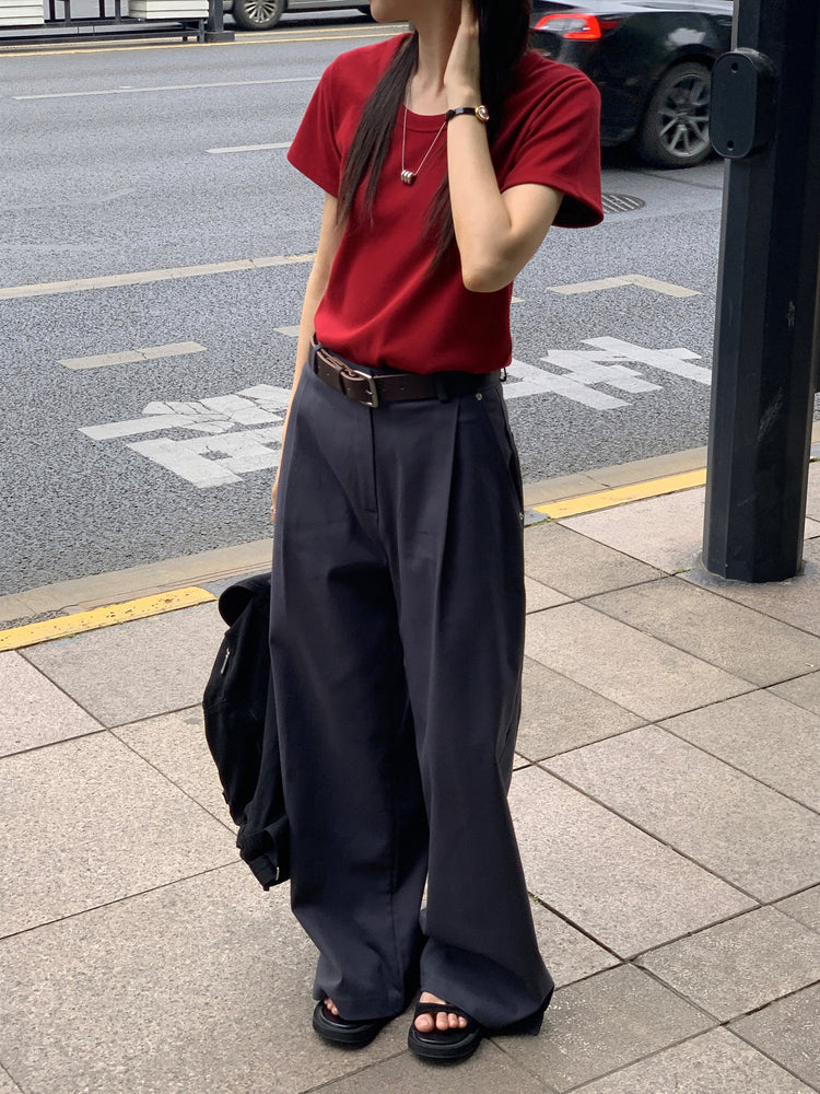 美色厚磅基礎素tee