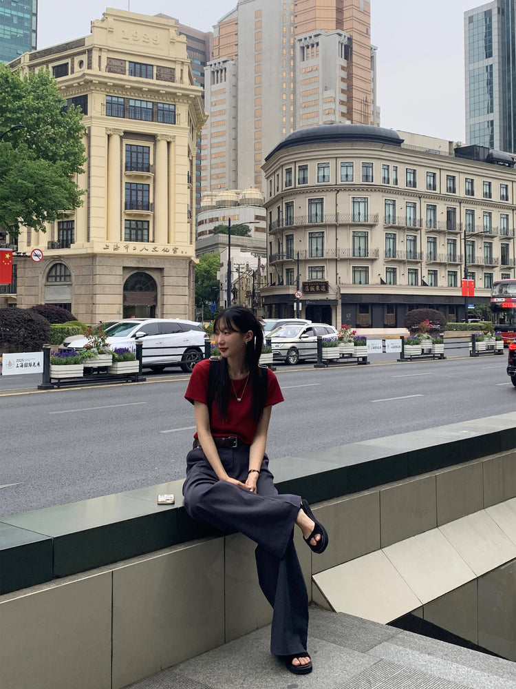美色厚磅基礎素tee