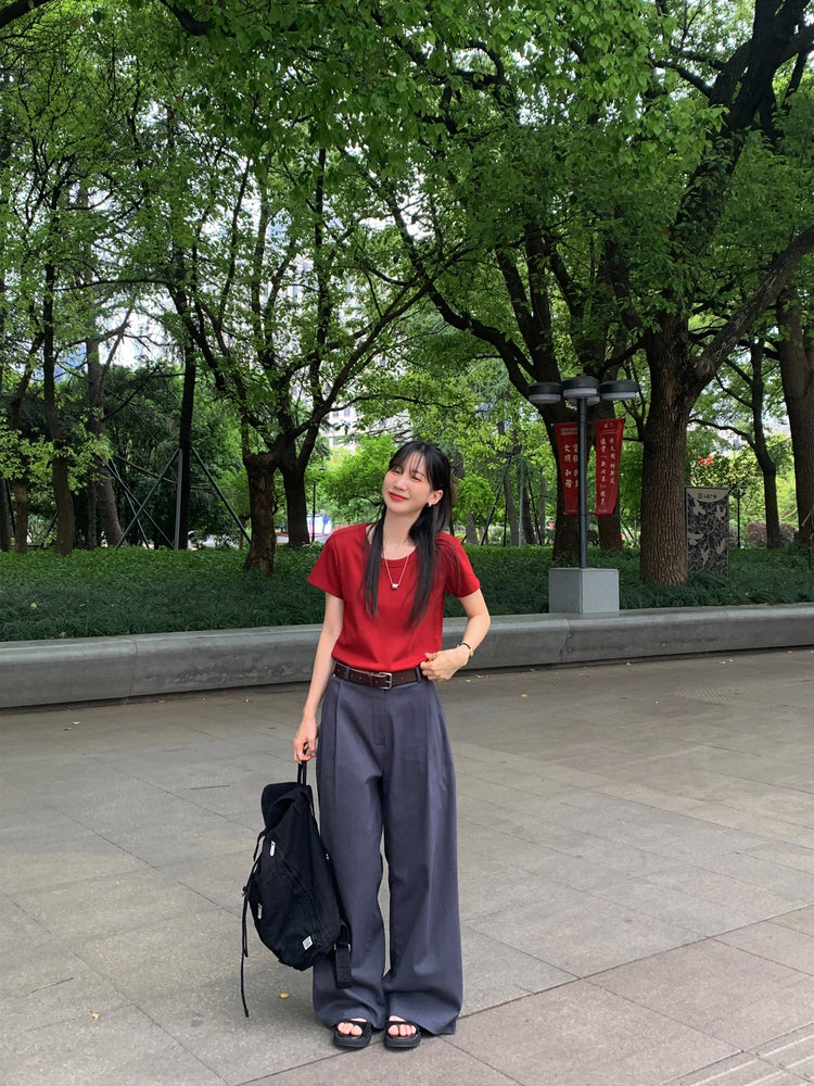美色厚磅基礎素tee