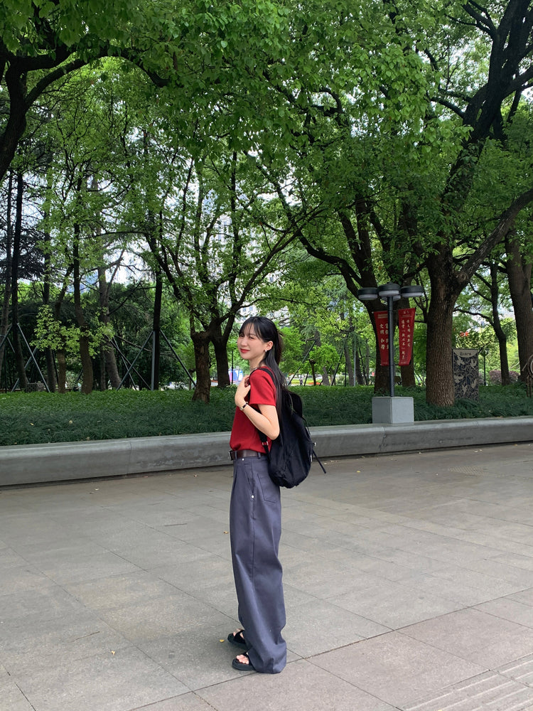 美色厚磅基礎素tee