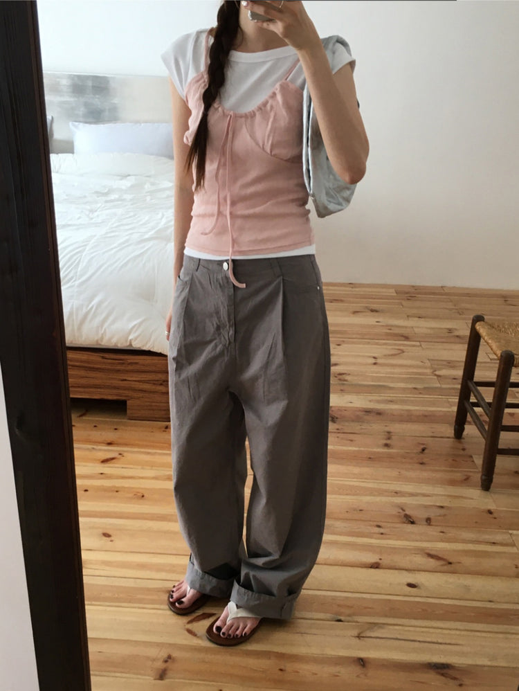 美色船領修身上衣