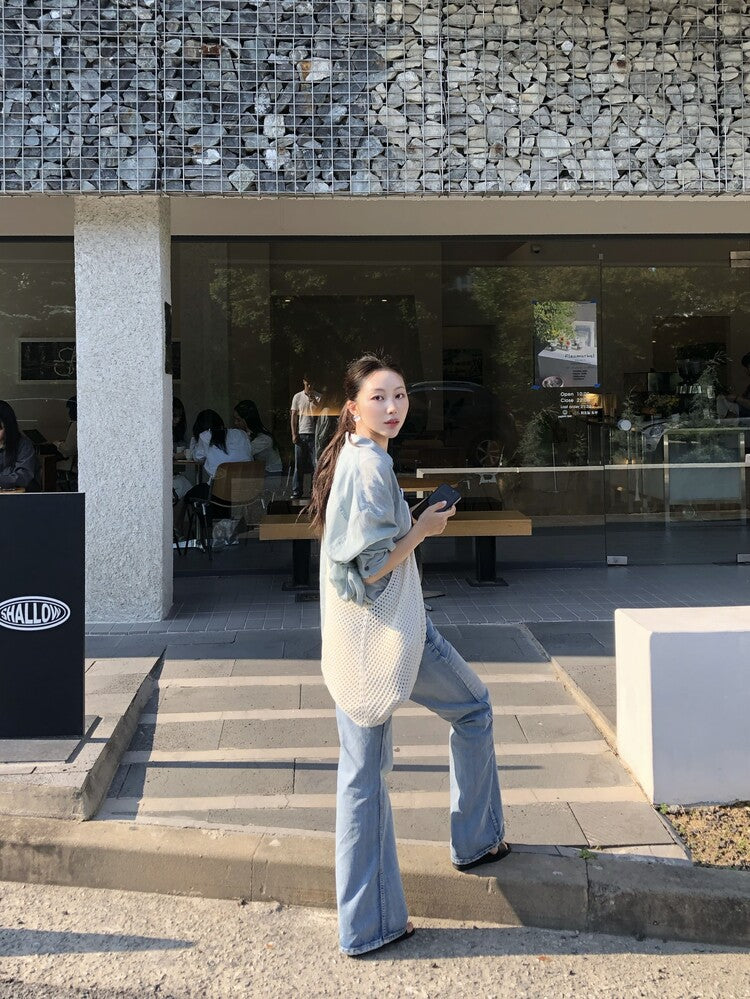 渡假風縷空容量袋(附小袋)