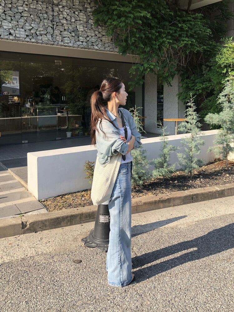 渡假風縷空容量袋(附小袋)