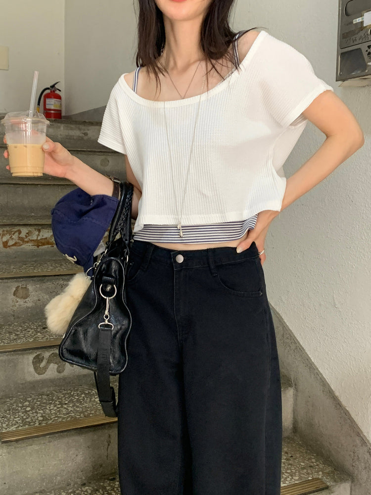 夏日清涼垂感牛仔直褲
