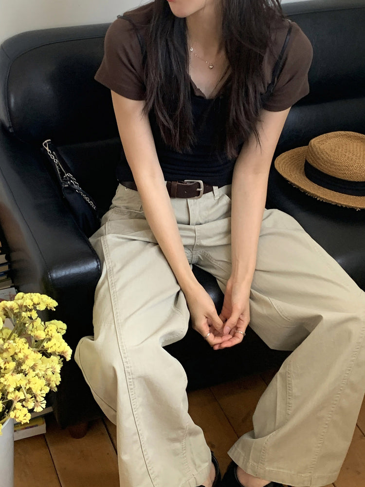 美色細帶修身針織背心