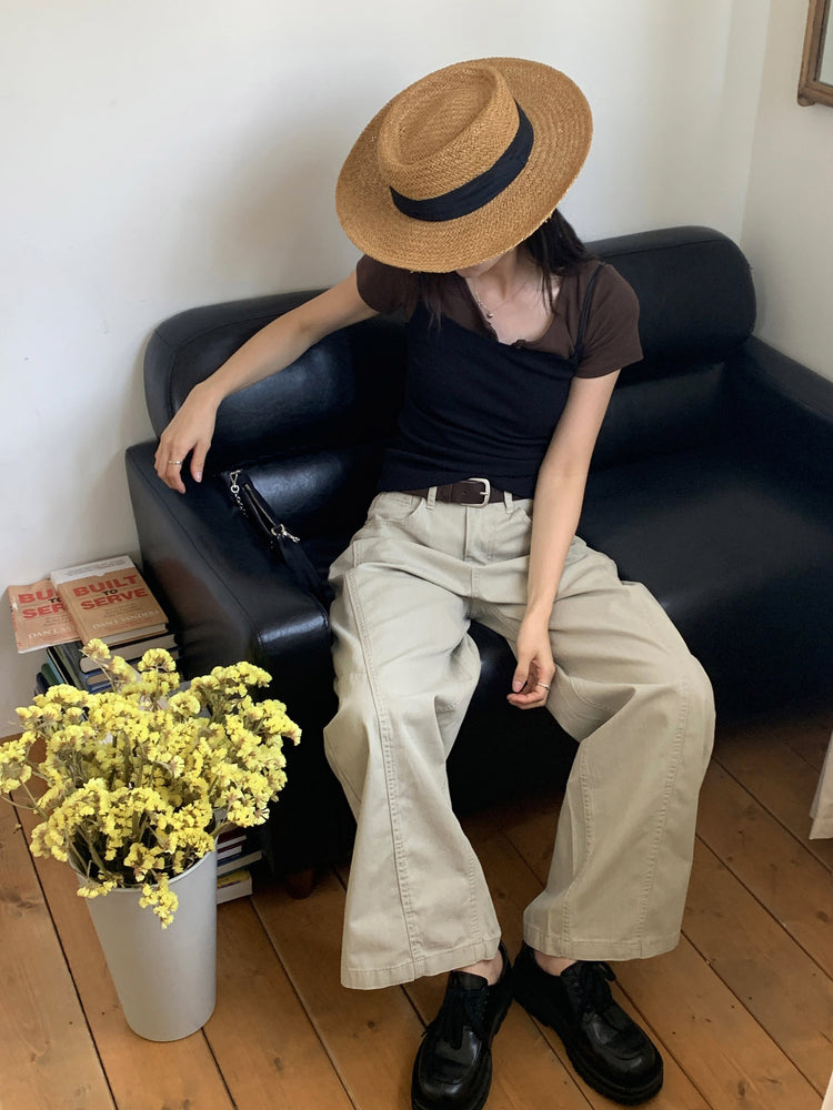 美色細帶修身針織背心