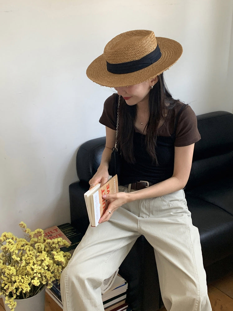 美色細帶修身針織背心