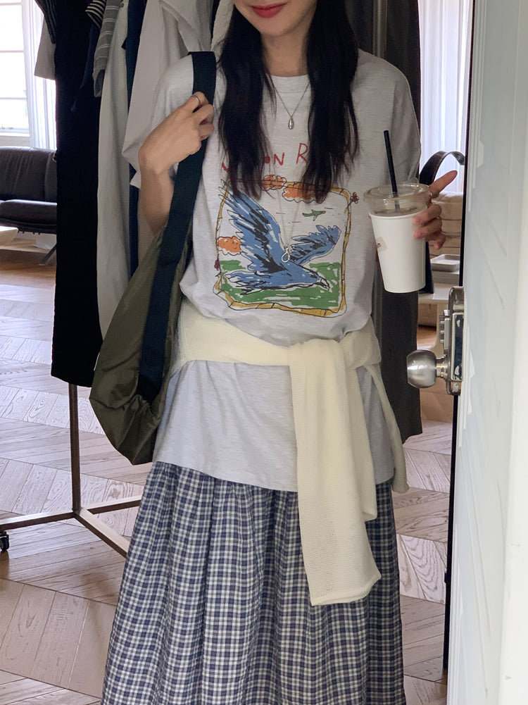 塗鴉插畫隨性oversize t