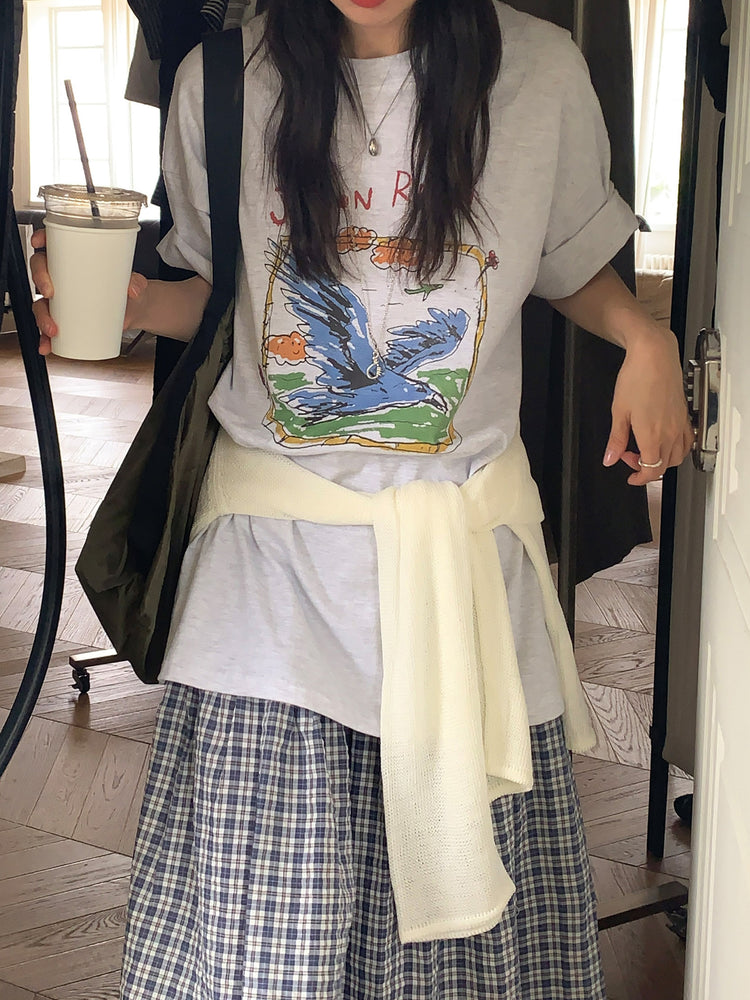 塗鴉插畫隨性oversize t