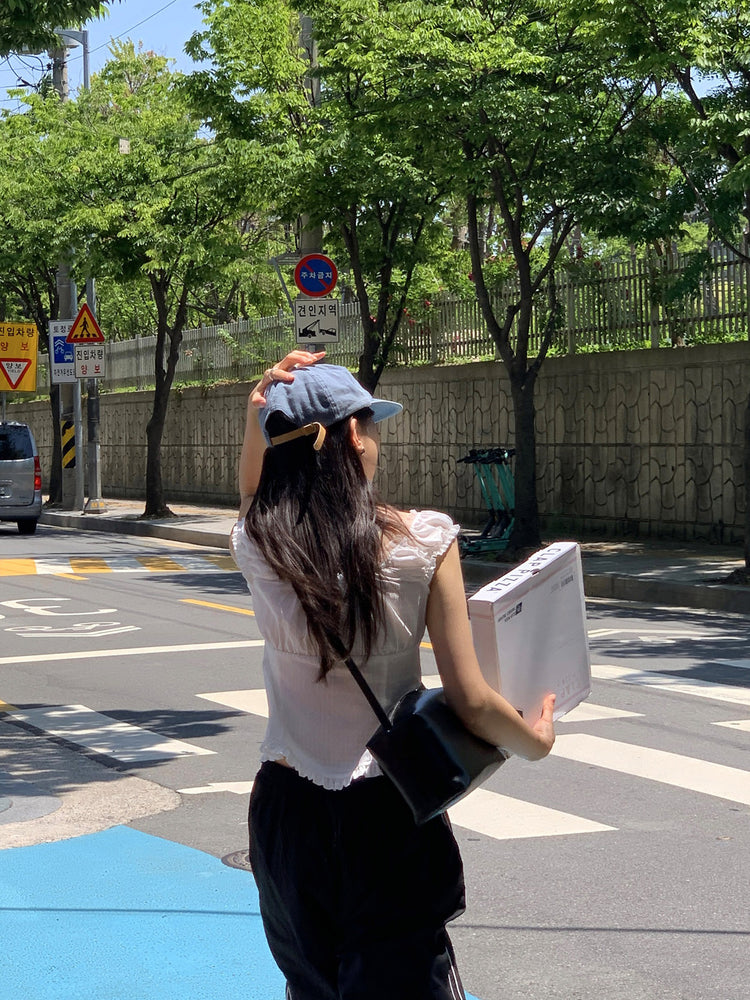 尼龍側撞色壓線休閒褲