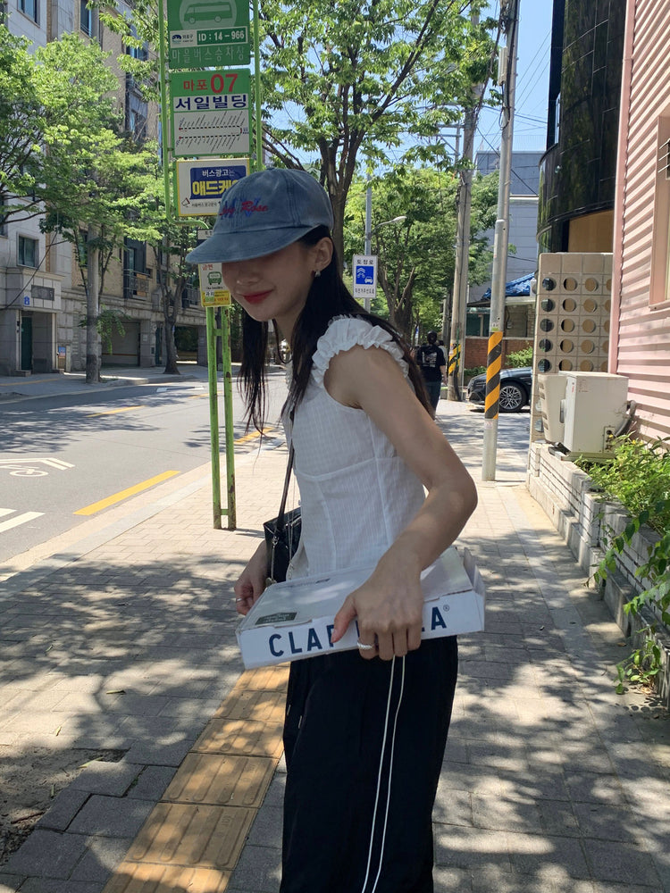 尼龍側撞色壓線休閒褲
