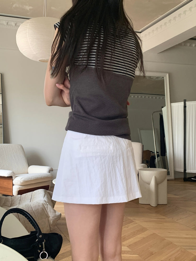 掛脖扣鈕暗紋細節背心