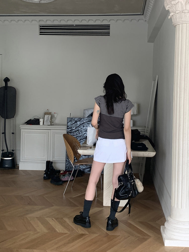 掛脖扣鈕暗紋細節背心