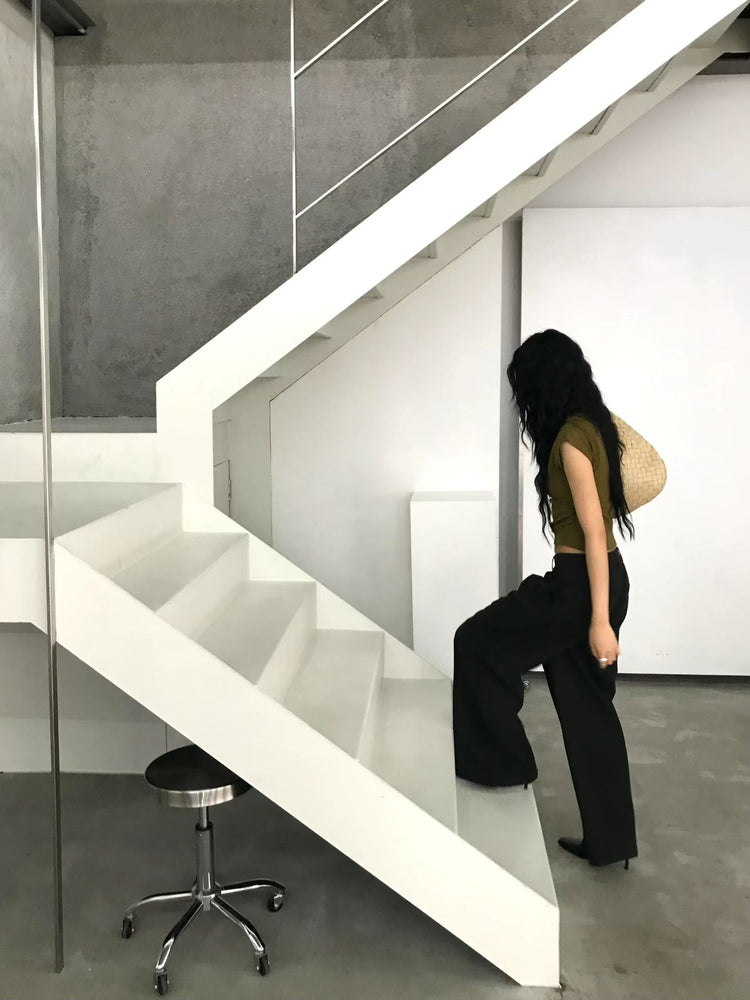 小企領側抓皺修身上衣
