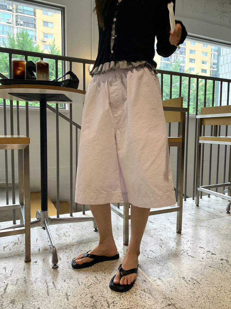壓花蕾絲胸線細節荷葉邊背心