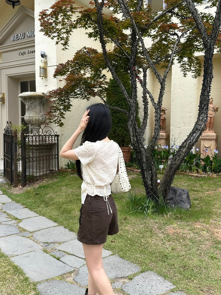 率性鉚釘細節袋(附長帶)