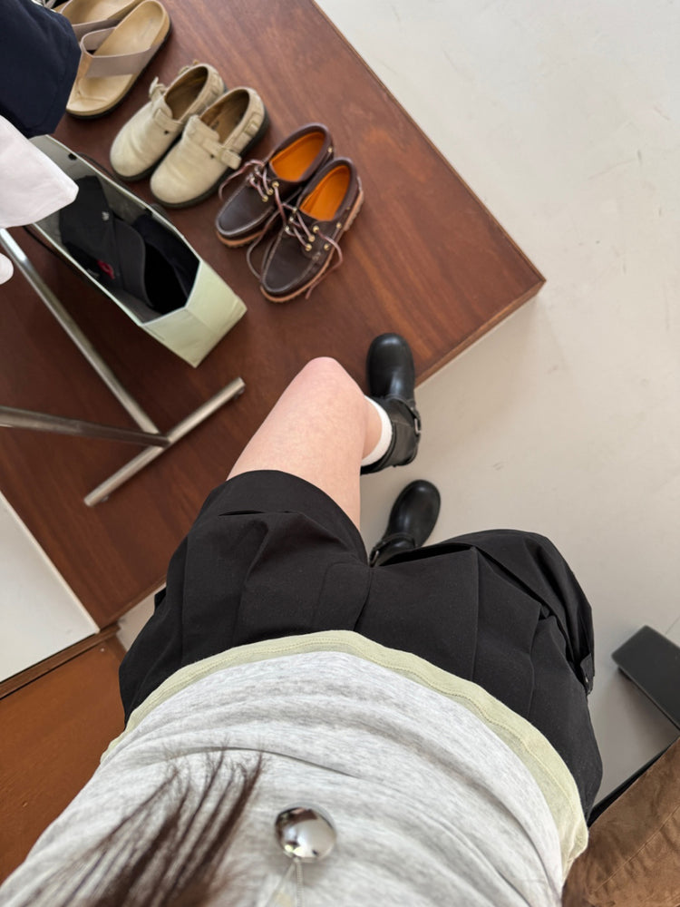 微透U領修腰上衣