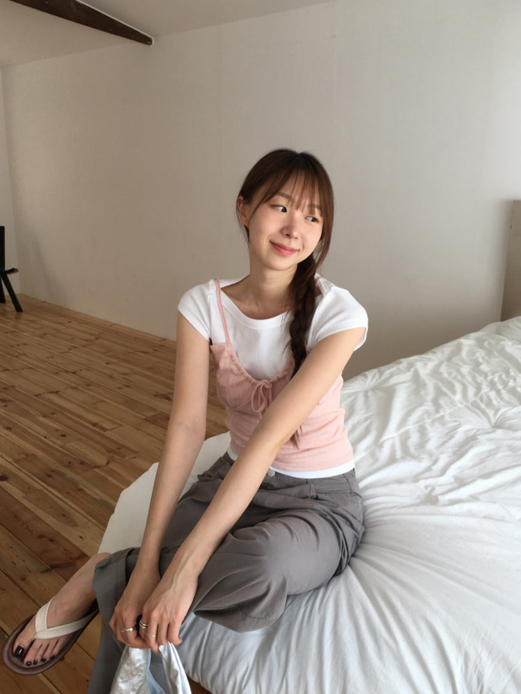 美色船領修身上衣
