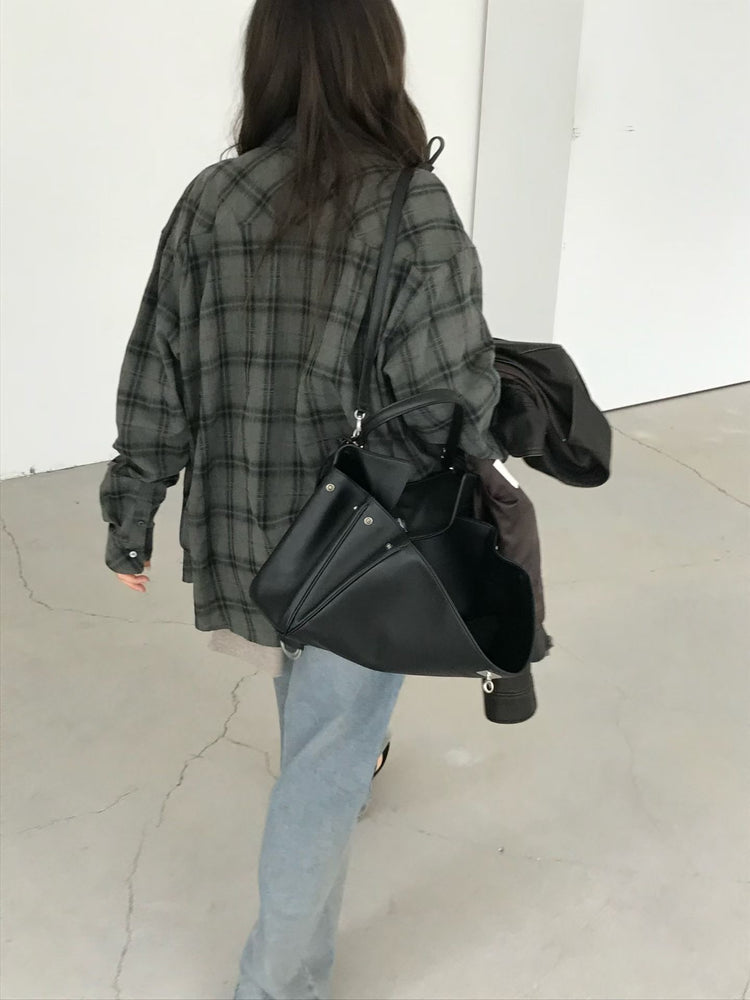 高質撞色格紋襯衫