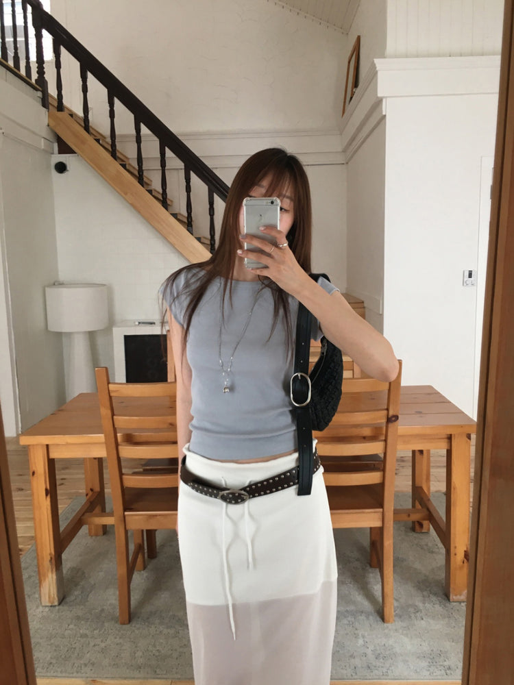 美色船領修身上衣