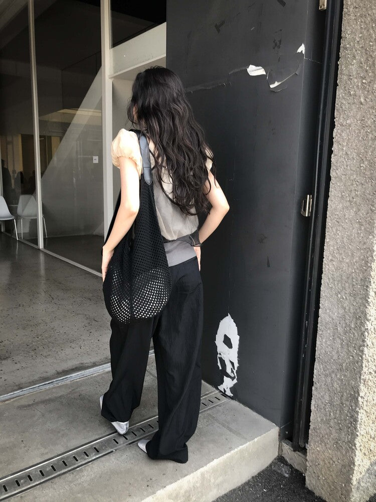 渡假風縷空容量袋(附小袋)