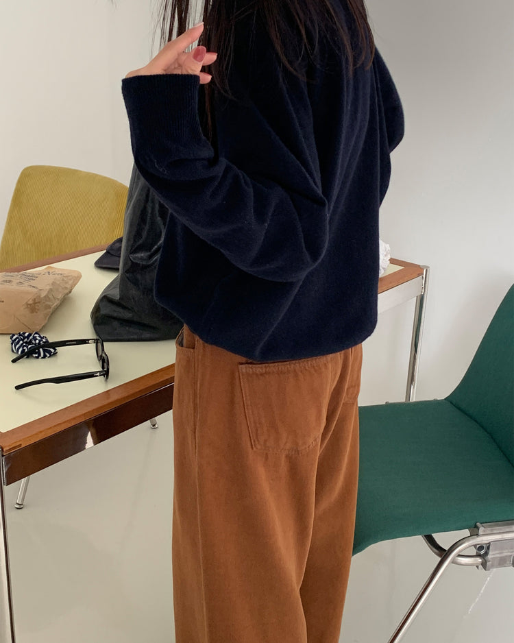 高質美色羊毛棉質直褲
