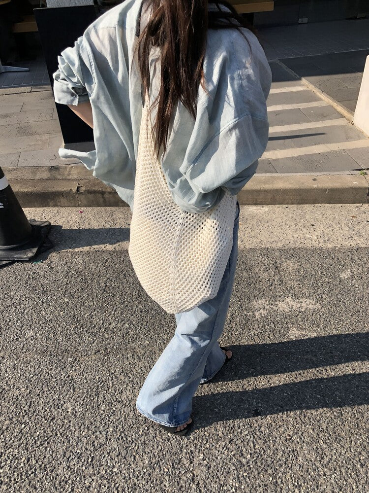 渡假風縷空容量袋(附小袋)