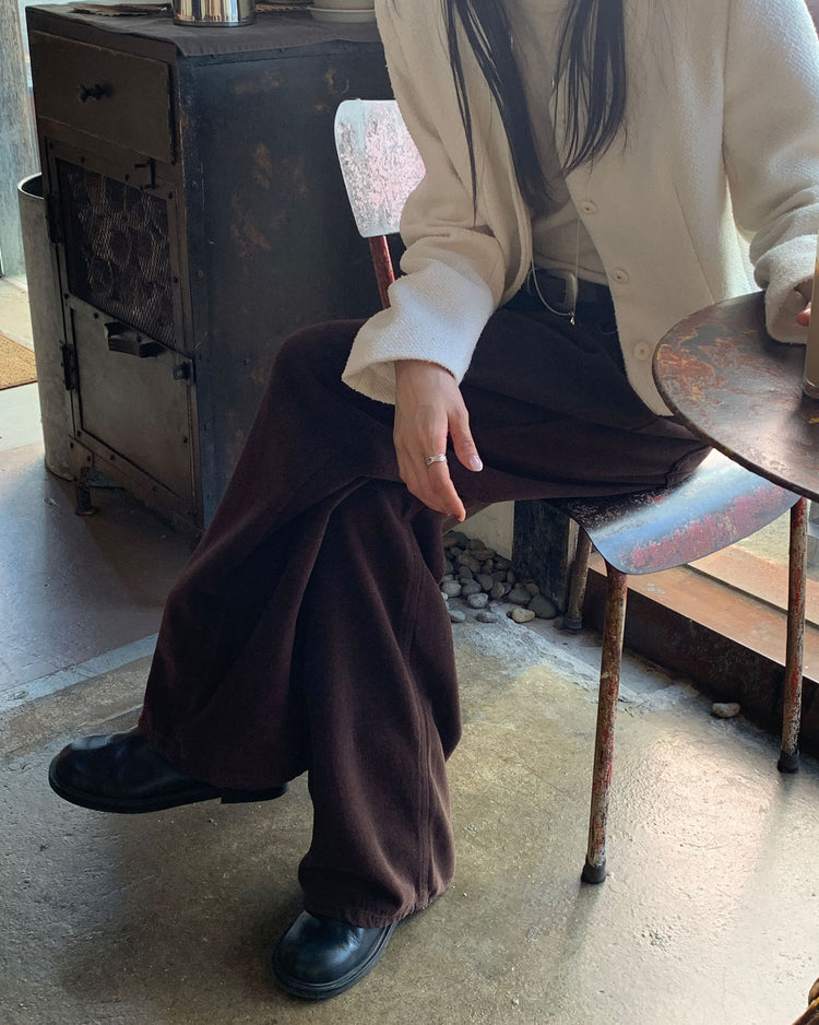 高質美色羊毛棉質直褲