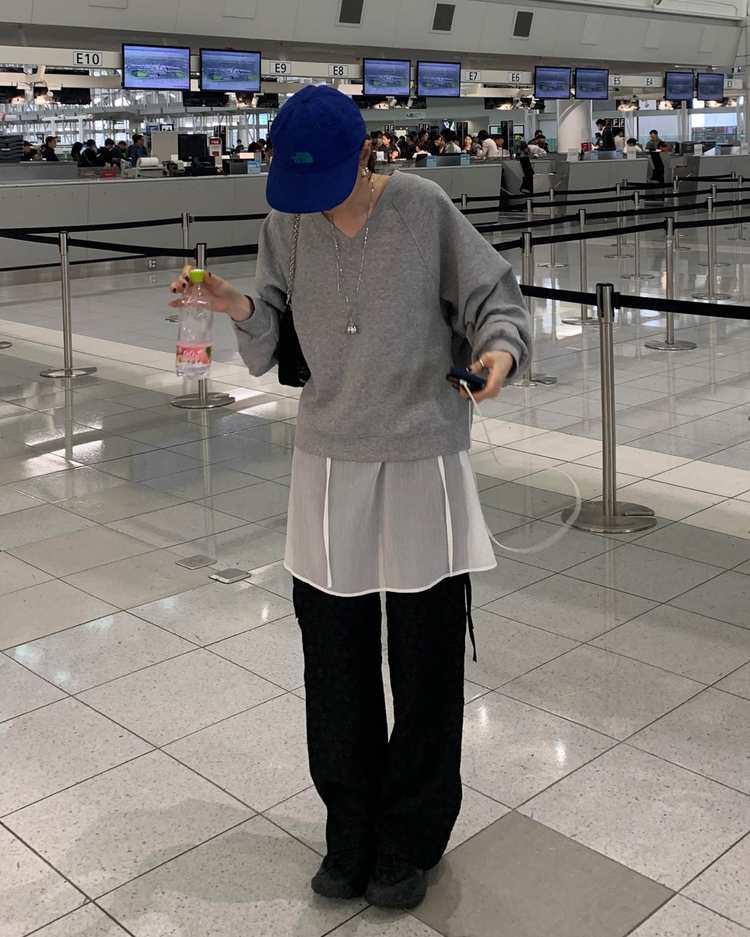壓凸花花細節垂帶直褲